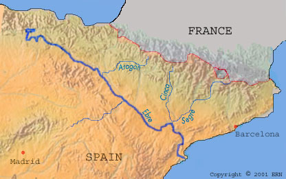 europe map ebro river        <h3 class=